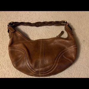 Antique coach shoulder bag